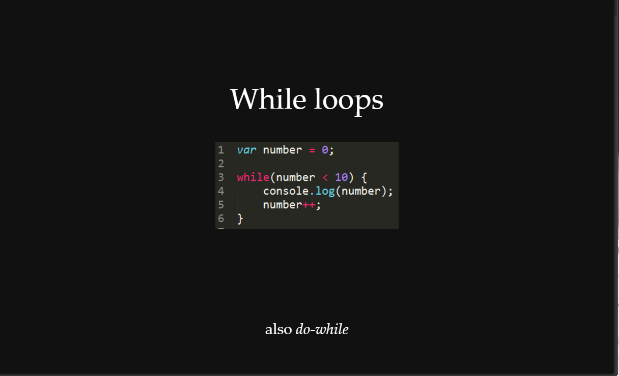 While loops