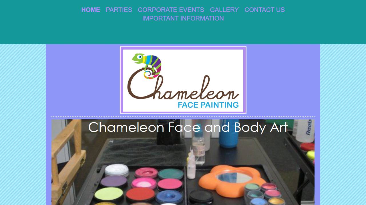 Chameleon Face and Body Art - Face Painting