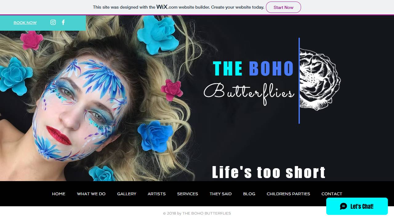 Boho Butterflies Face Painting