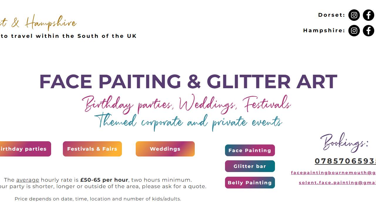 Solent Face Painting & Glitter Art