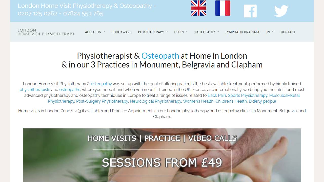 Physiotherapist & Osteopath | London Home Visit Physiotherapy Belgravia