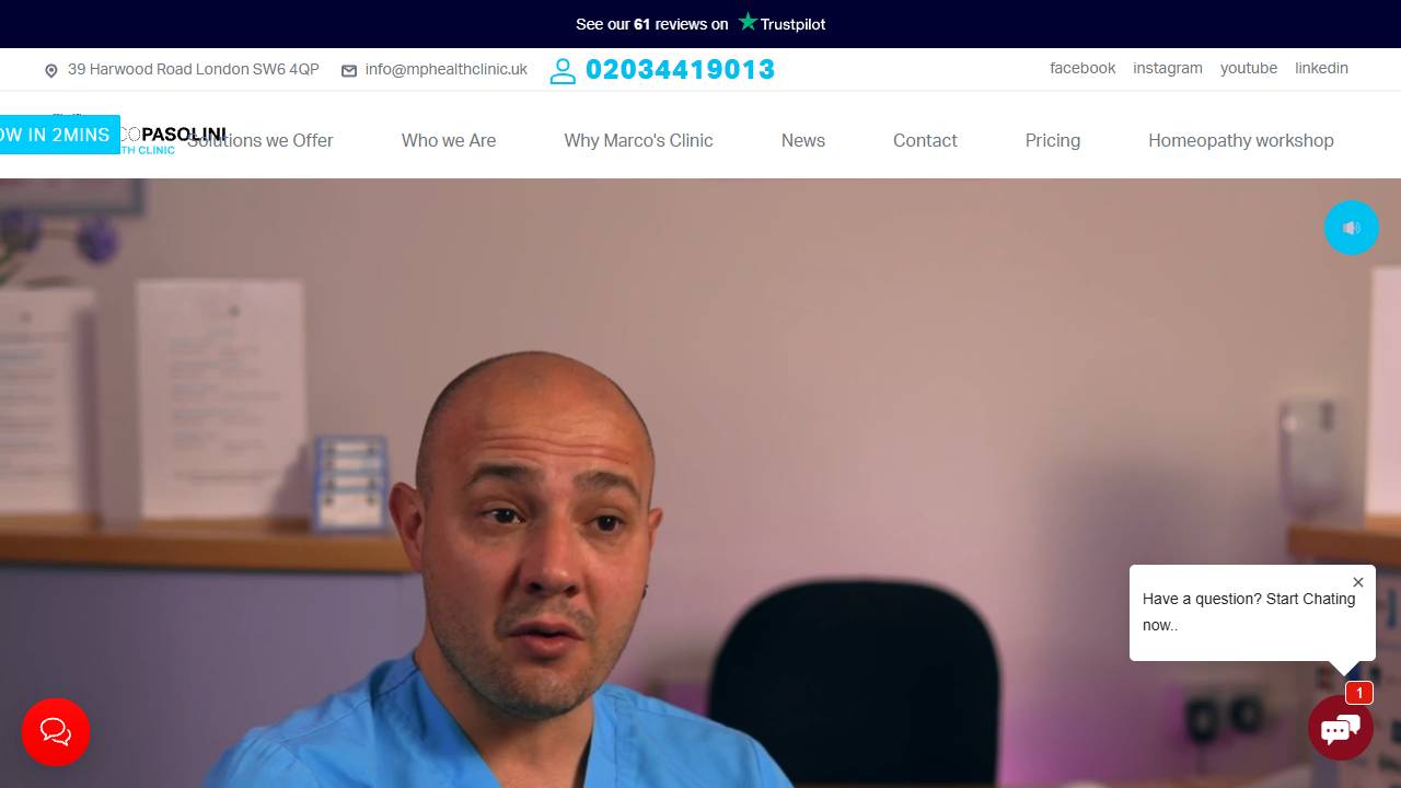 Marco Pasolini Health Clinic & Osteopathy in Fulham