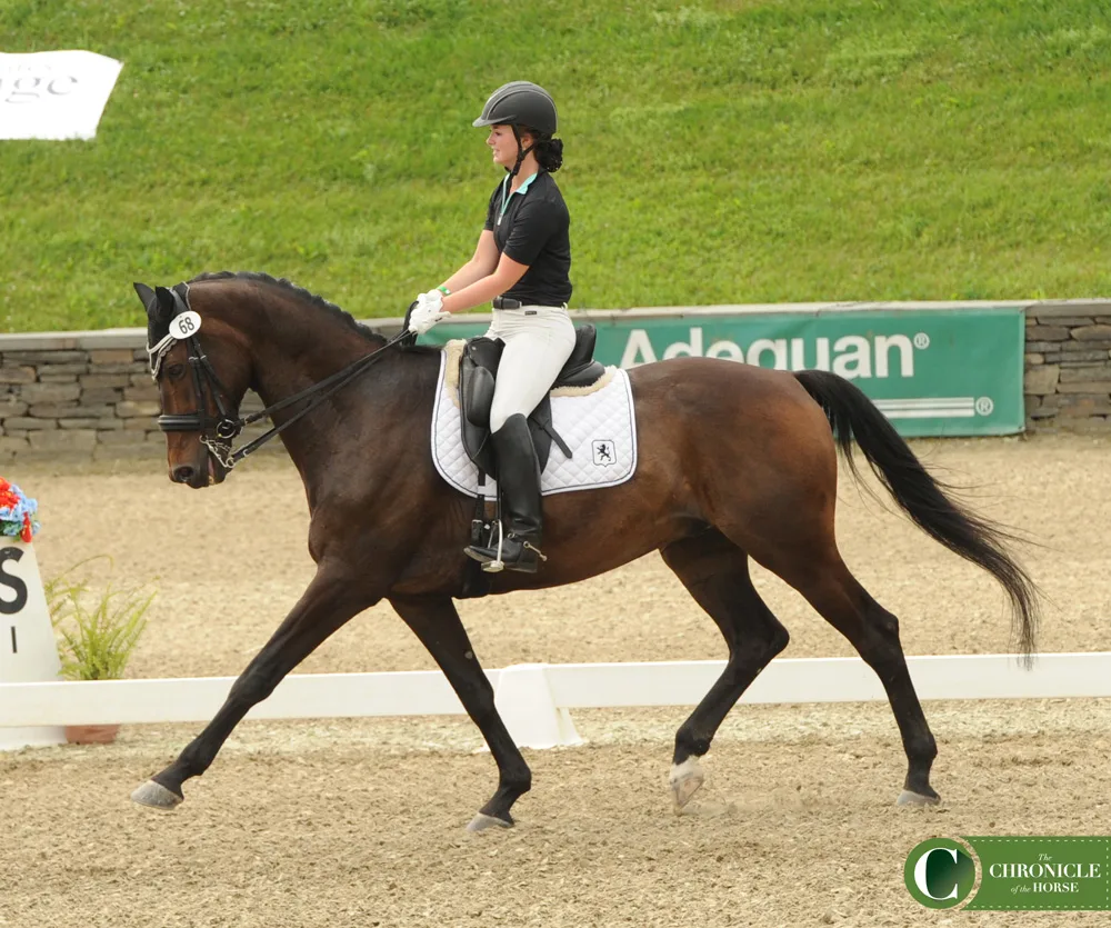 Tillie Jones gave an emotional freestyle on Apachi to win the gold medal at NAJYRC. Photo by Madeline Skrak.