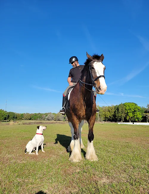 Brian Cole and the Kimball dog Jimmy