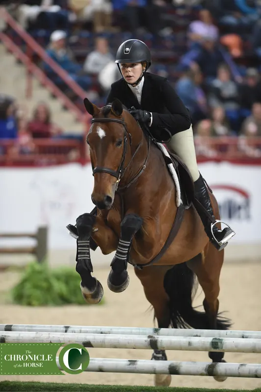 After three phases, Emma Fletcher came out the victory of the Dover Saddlery/U.S. Hunter Seat Medal Finals. Laura Lemon Photos.