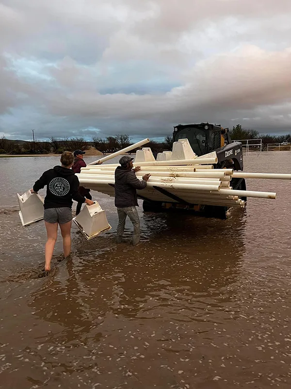 Twin Rivers Dressage Rings During Flooding