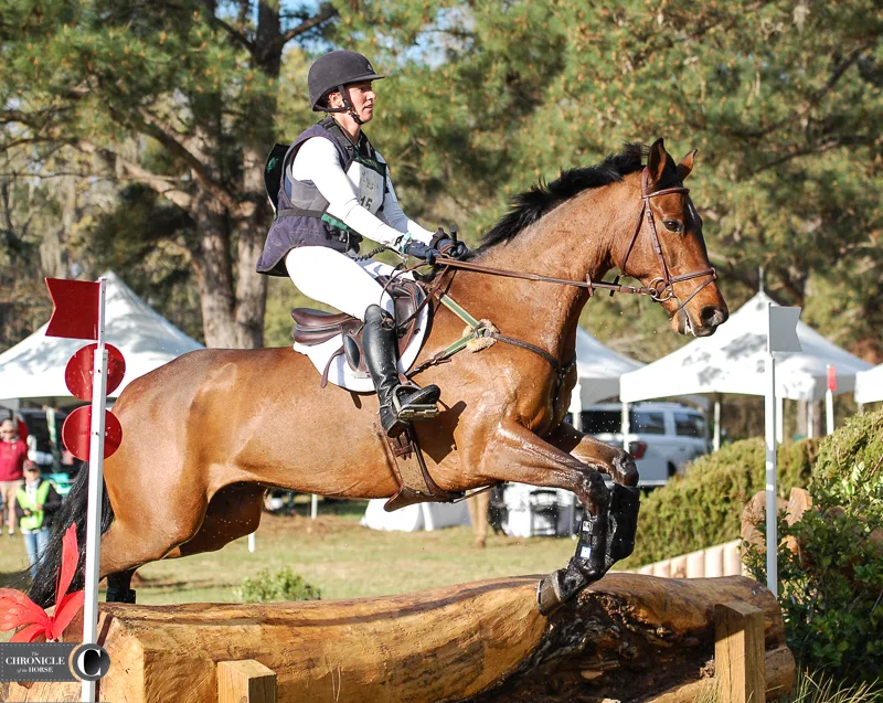 Jenny Caras and Fernhill Full Throttle are in second in the CIC**. Photo by Lindsay Berreth.