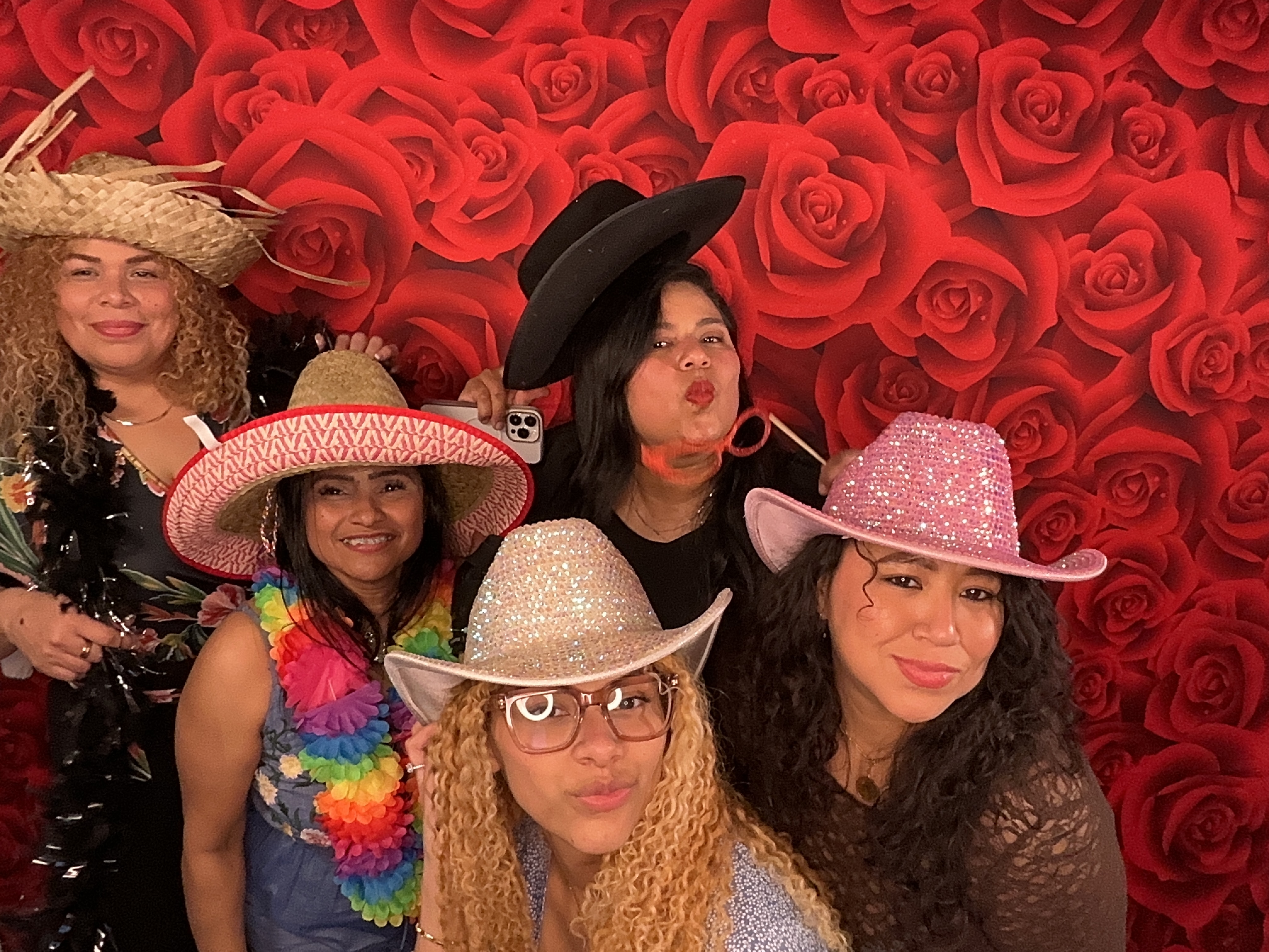 Guests enjoying the booth