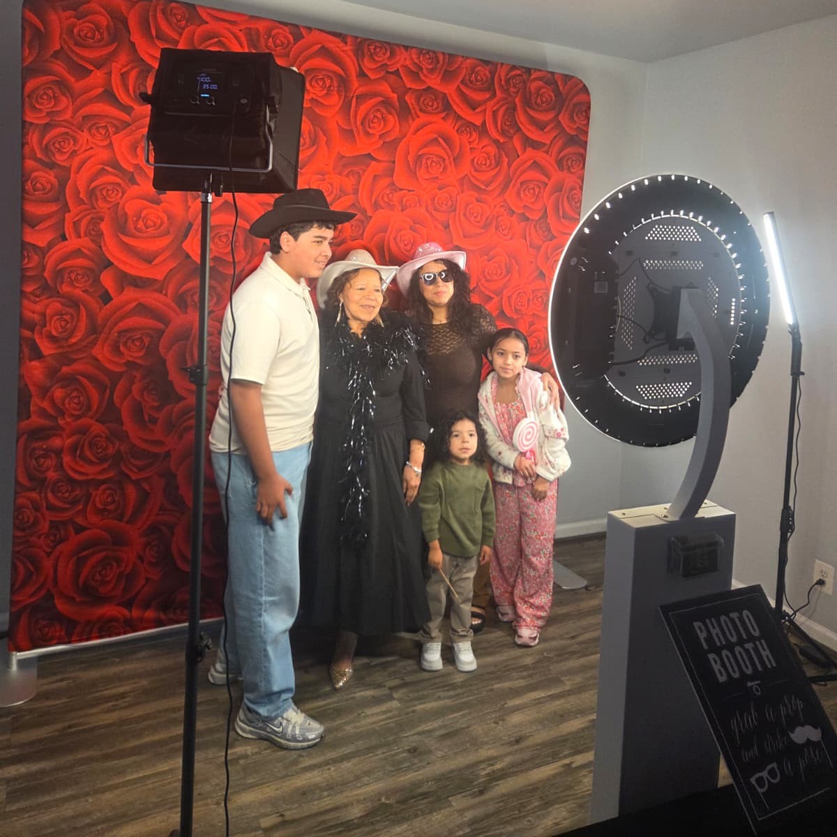 Group photo at the photo booth