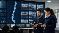 Equipo coordinando mantenimiento multisede para sucursales de una empresa en Chile
