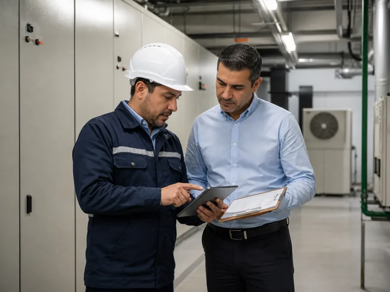 Empresa evalúa un proveedor entre distintas empresas de mantenimiento durante una inspección técnica