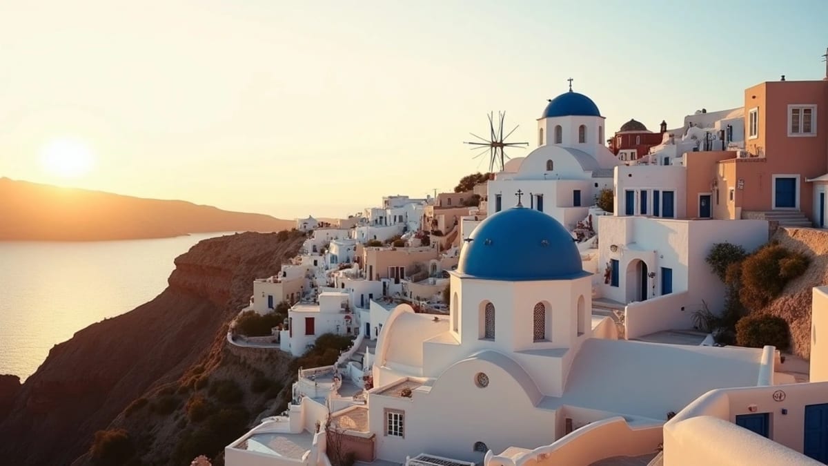 Santorin vom Wasser