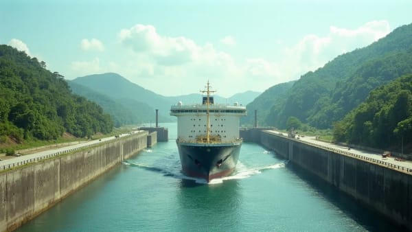 Hafen von Panama-Kanal
