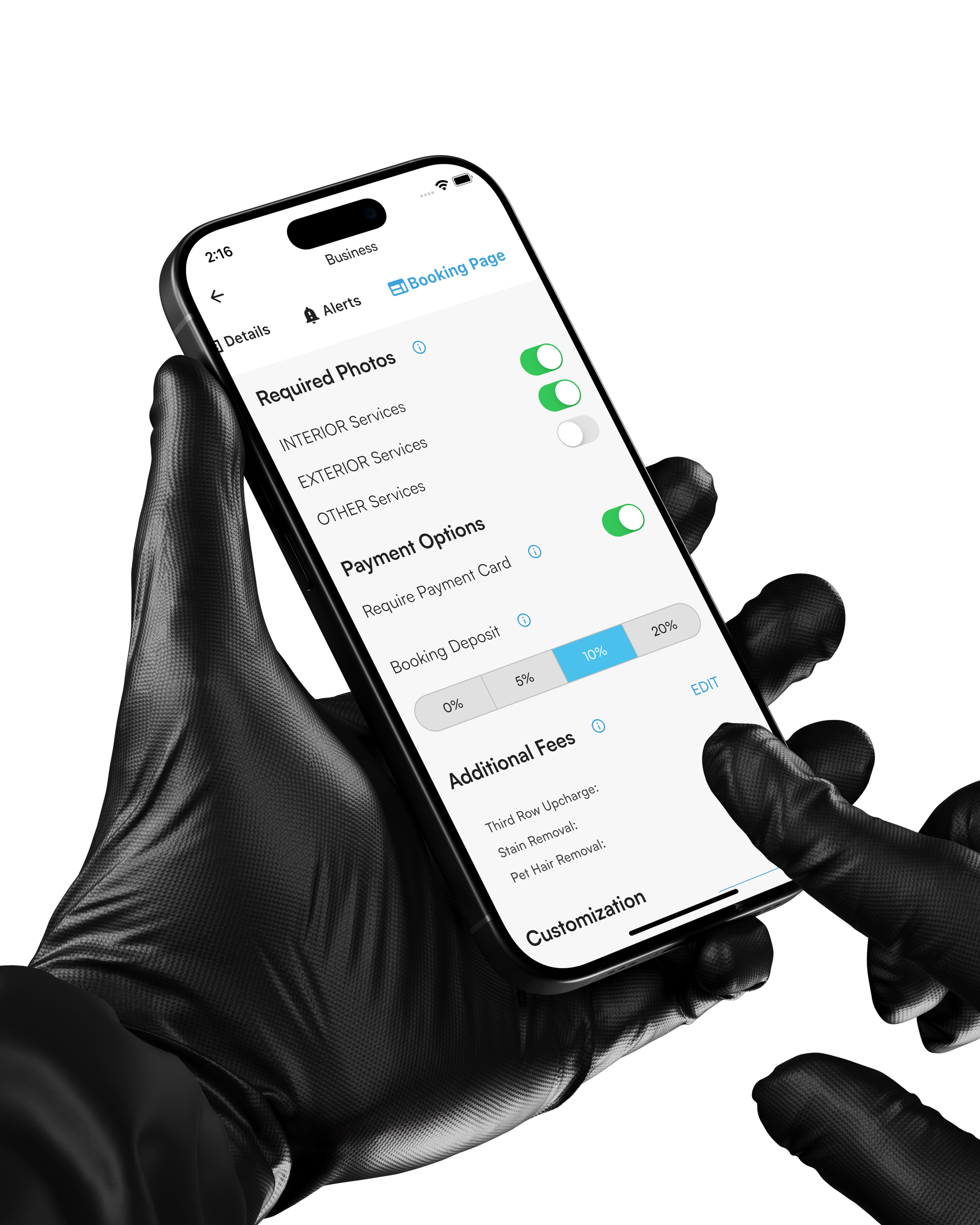 Require card preference settings