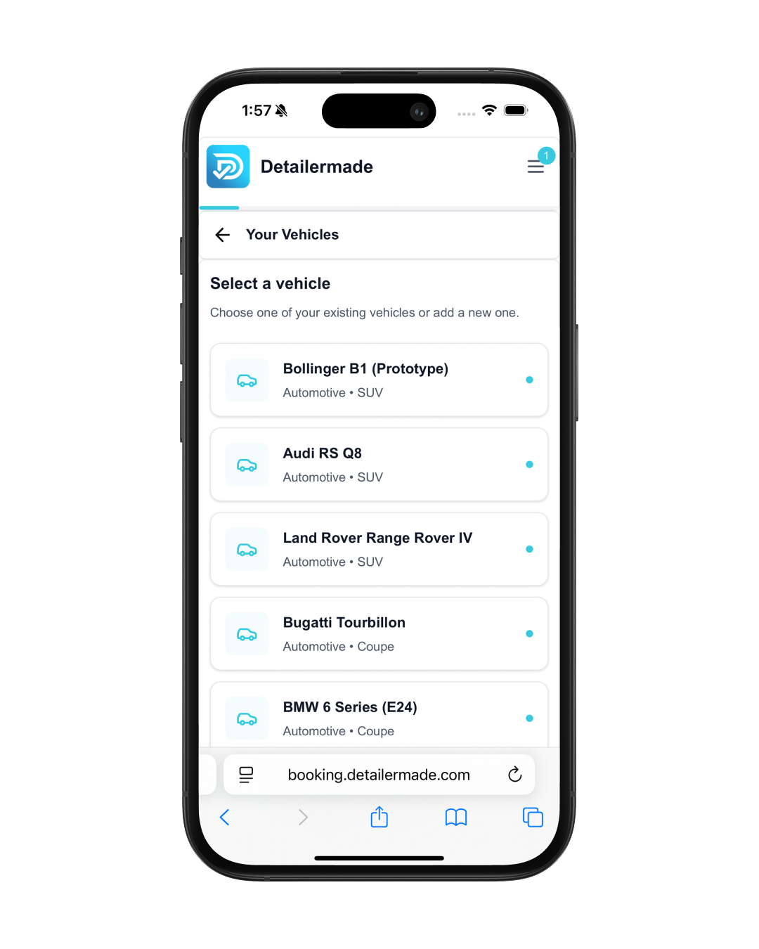 Seamless online booking experience.