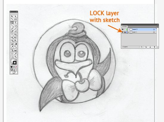 Иллюстратор Инструмент Перо в Illustrator.