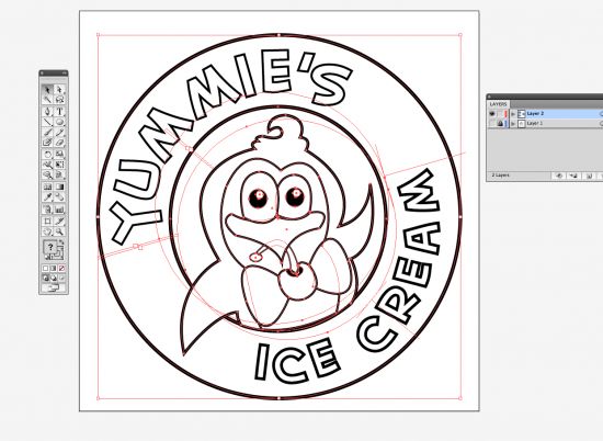 Векторизация Инструмент Перо в Illustrator.