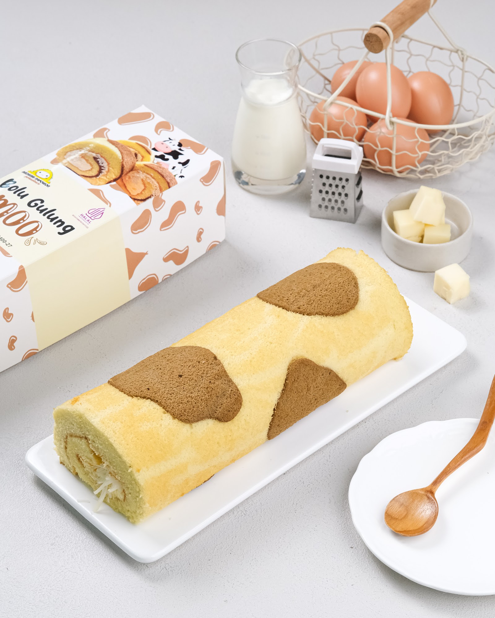 Bolu Gulung Moo Vanilla