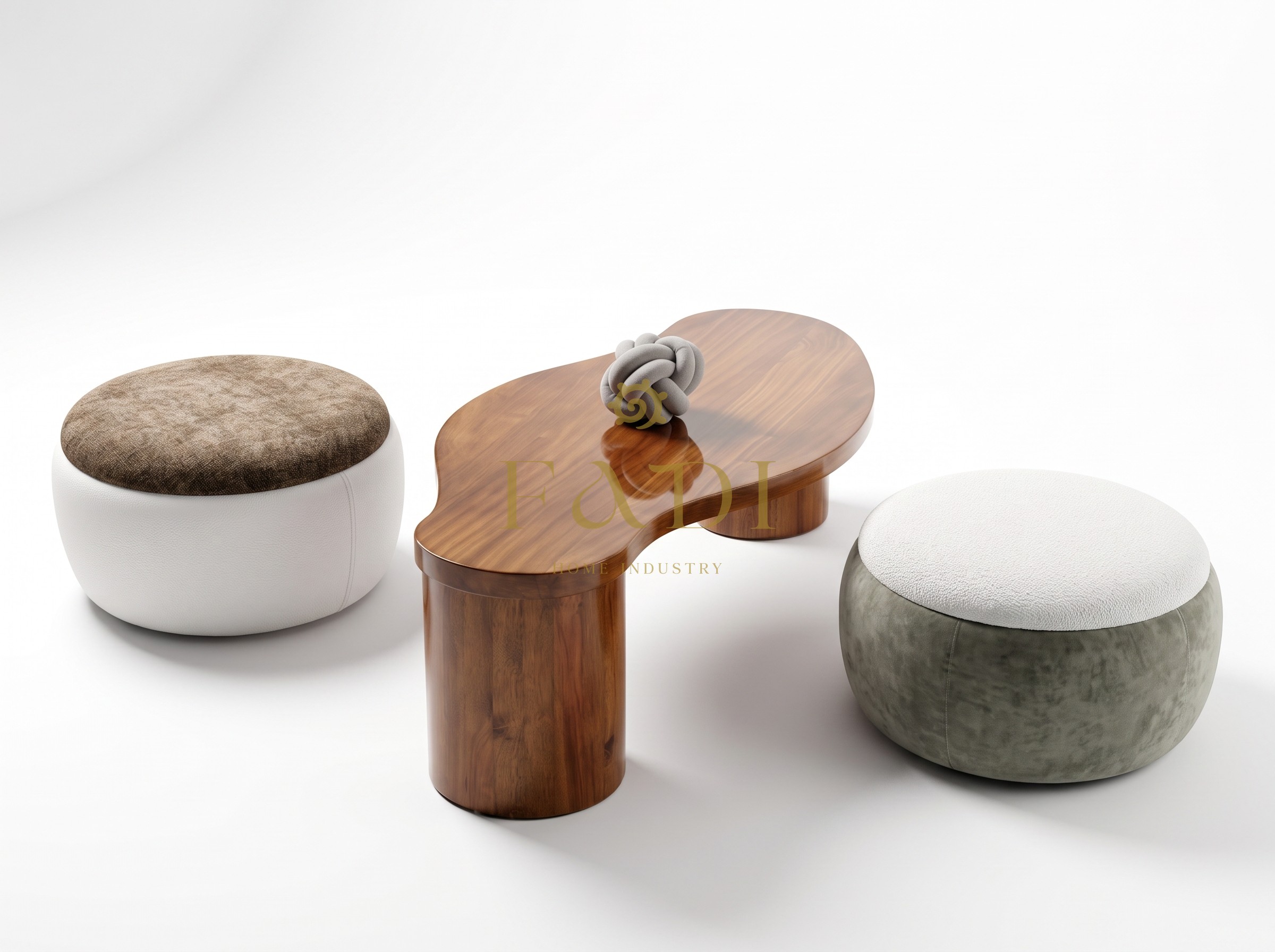 Yolkshire Coffee Table (Pouffes Incl) — view 3