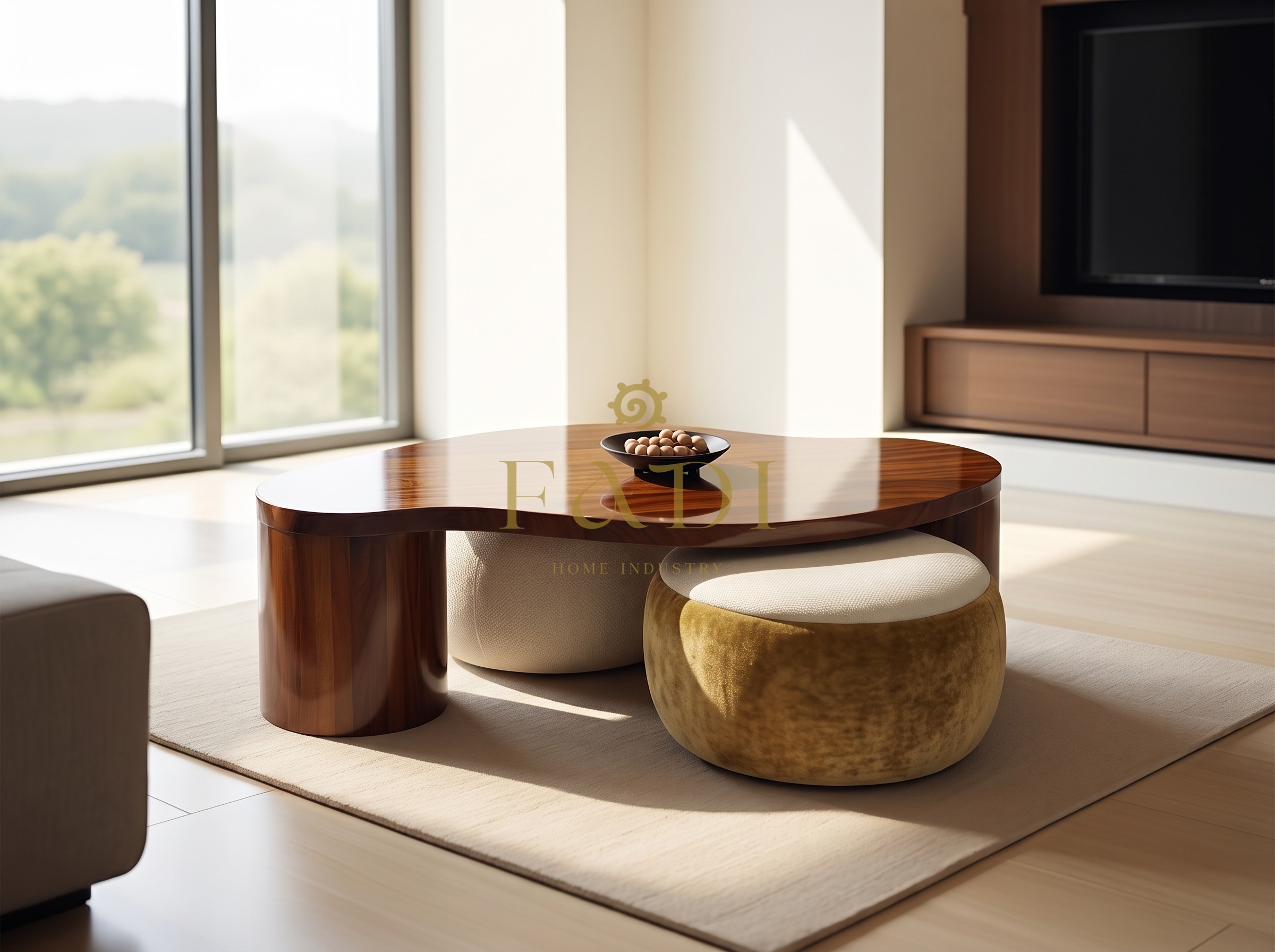 Yolkshire Coffee Table (Pouffes Incl) — view 6