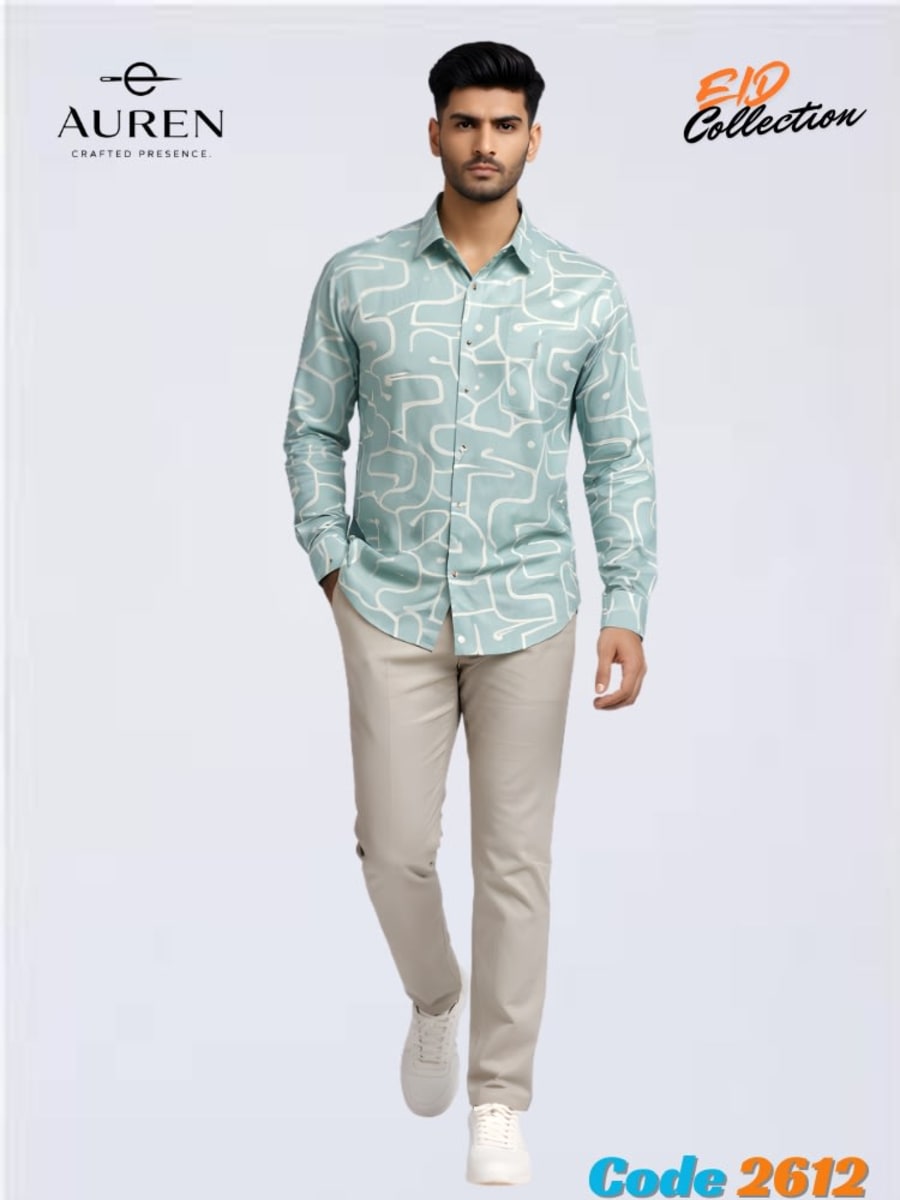 Abstract Printed Casual Shirt - Image 1