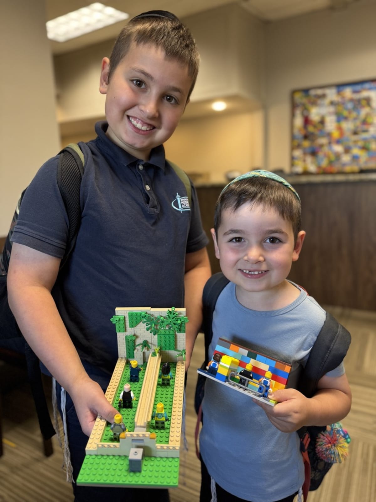 MHA students with LEGO STEAM projects