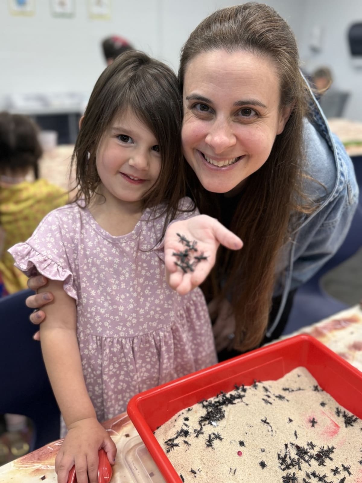 MHA parent and child doing a craft together