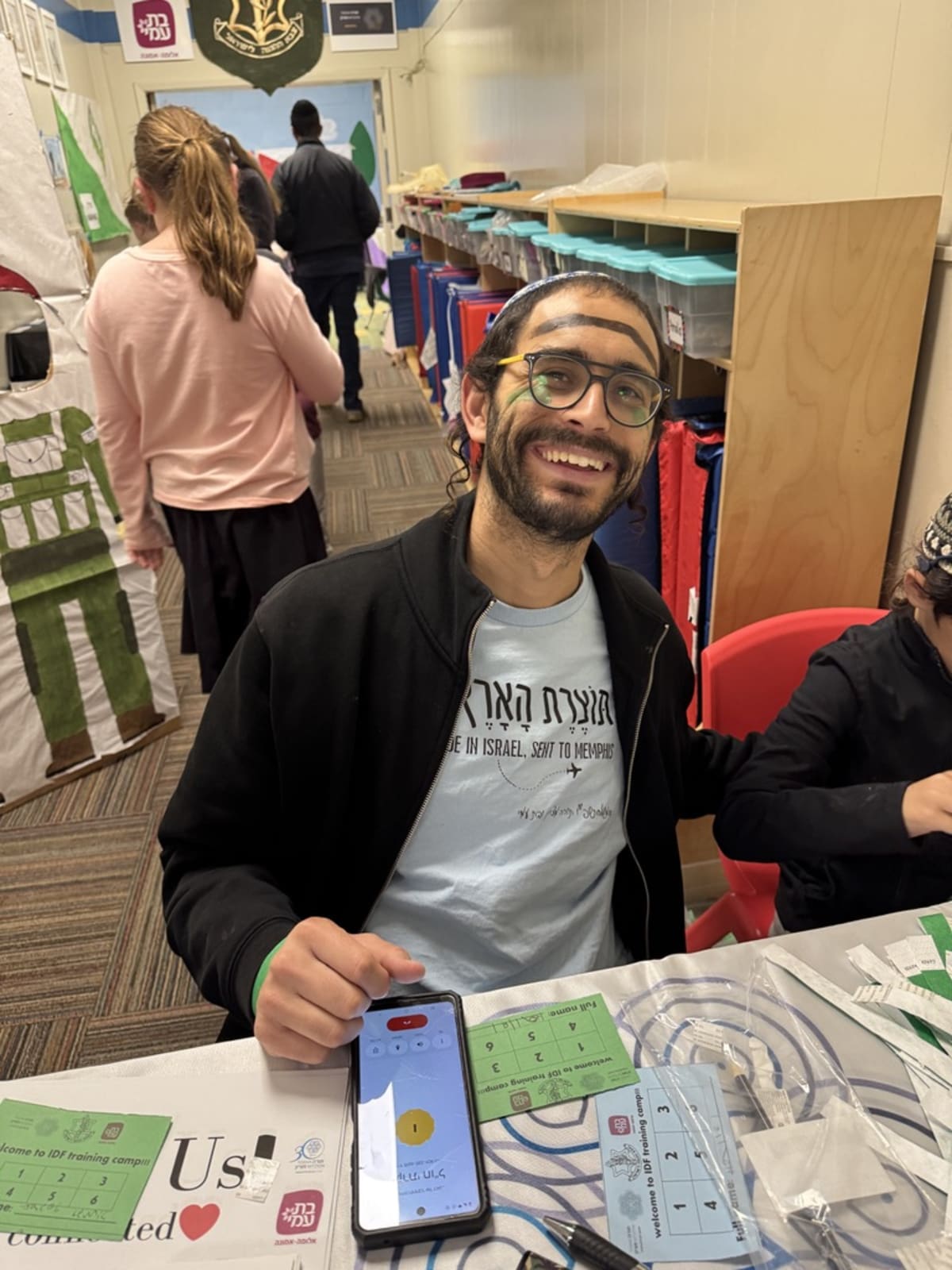 MHA student at Israel program display
