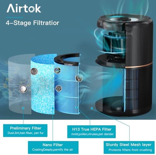 Vue 2 de Airtok Purificateur Dair Avec