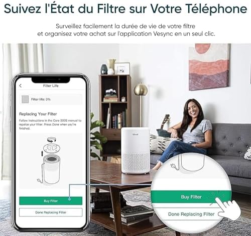 Vue 3 de Levoit Filtre Air