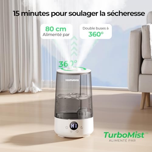Vue 2 de Homvana Humidificateur Dair Bebe