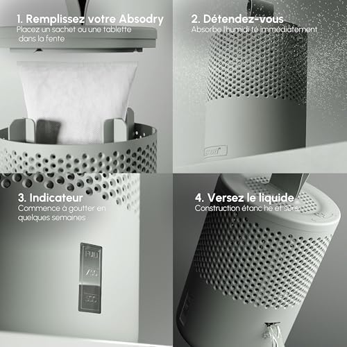 Vue 5 de Absodry Duo Family Deshumidificateur