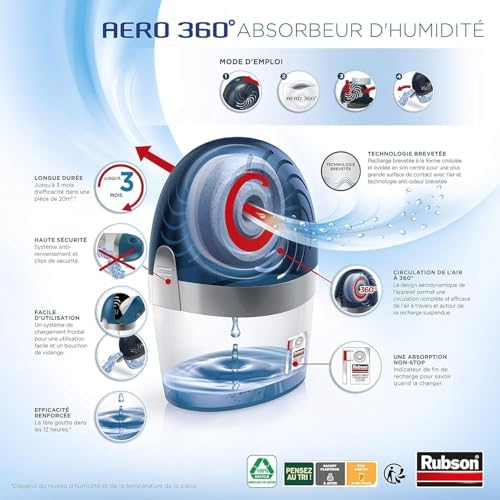 Vue 3 de Rubson Absorbeur Dhumidite Aero