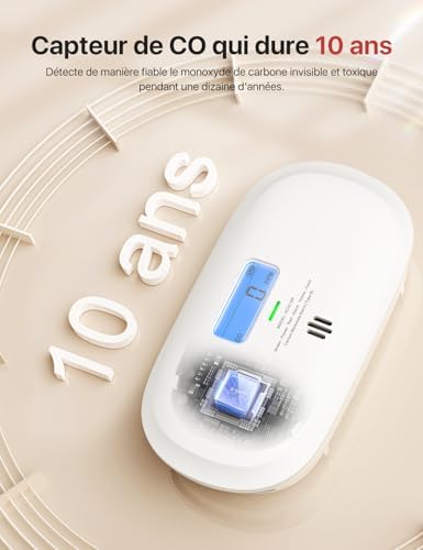 Vue 2 de Xsense Detecteur De Monoxyde