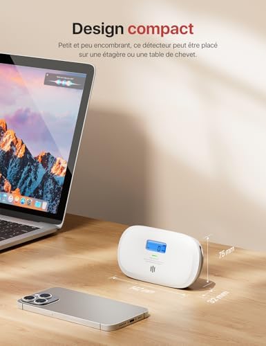 Vue 4 de Xsense Detecteur De Monoxyde