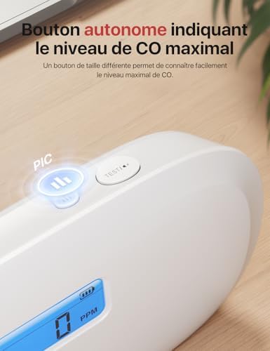 Vue 5 de Xsense Detecteur De Monoxyde