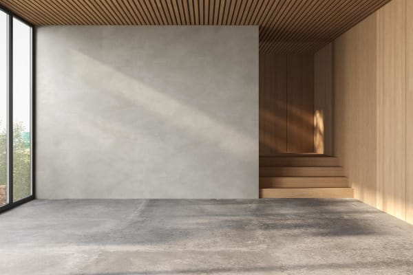 Geschliffener Sichtestrich in Betonoptik