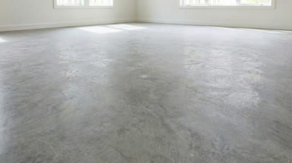 Sichtestrich Betonoptik fugenlos im Wohnraum mit Tageslicht