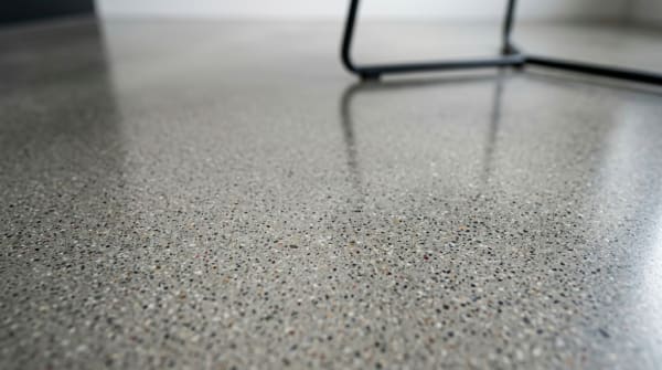 Geschliffener Sichtestrich Terrazzo-Optik Nahaufnahme