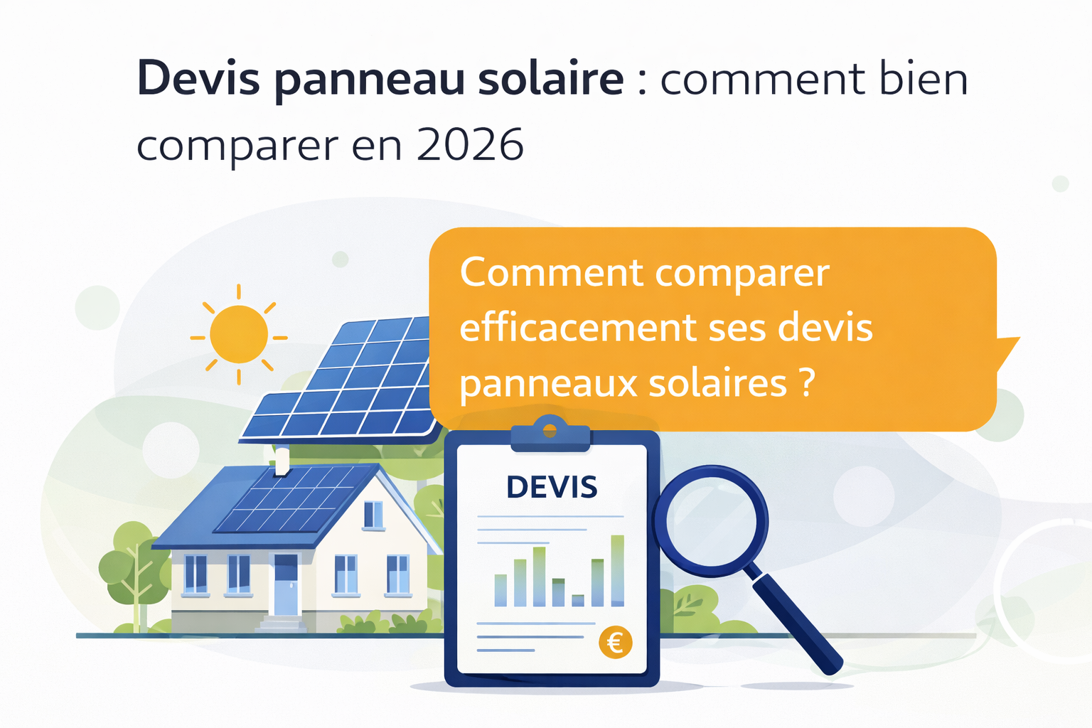 Devis panneau solaire : comment bien comparer en 2026 (guide complet)