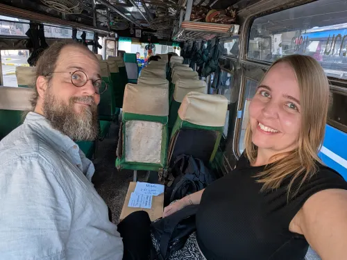 chiangrai old bus selfie 1 luit55 - Thailands Norden
