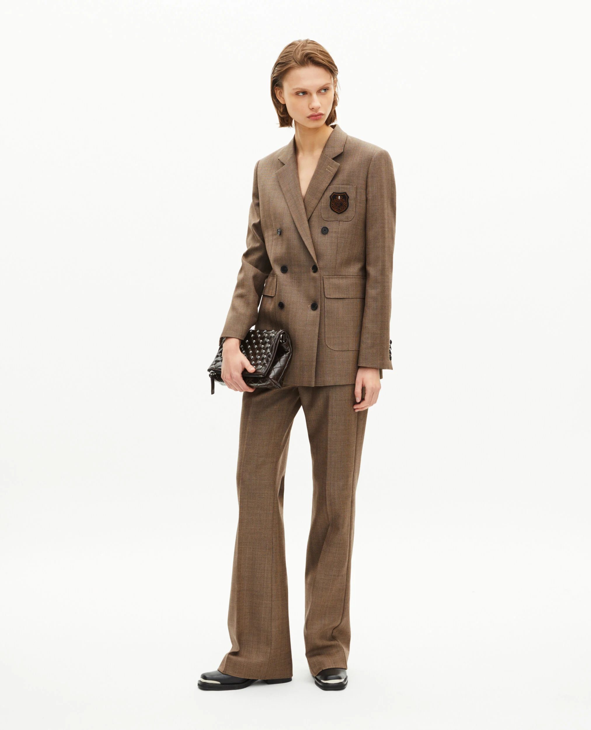 SUIT JACKET WITH CAMEL COAT OF ARMS
