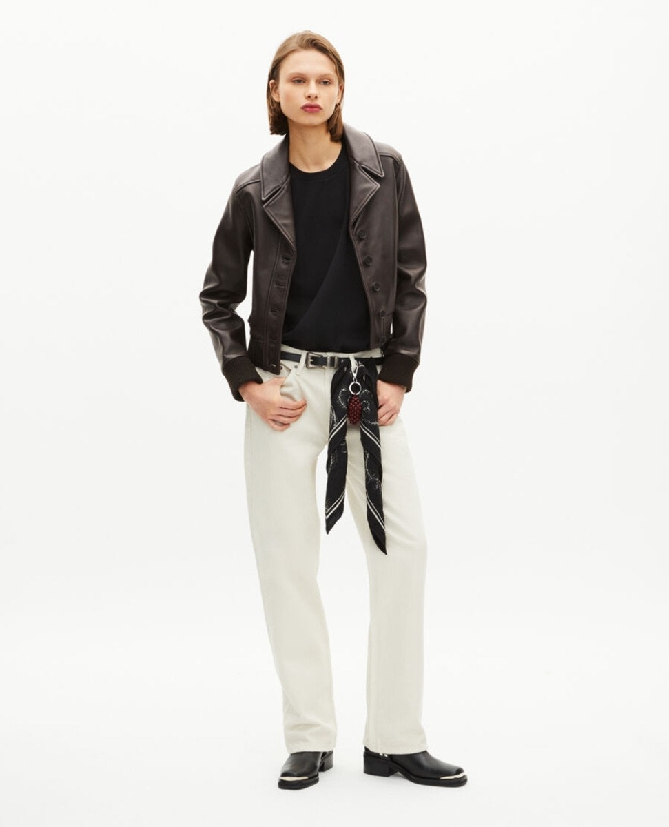 BLOUSON EN CUIR FEMME