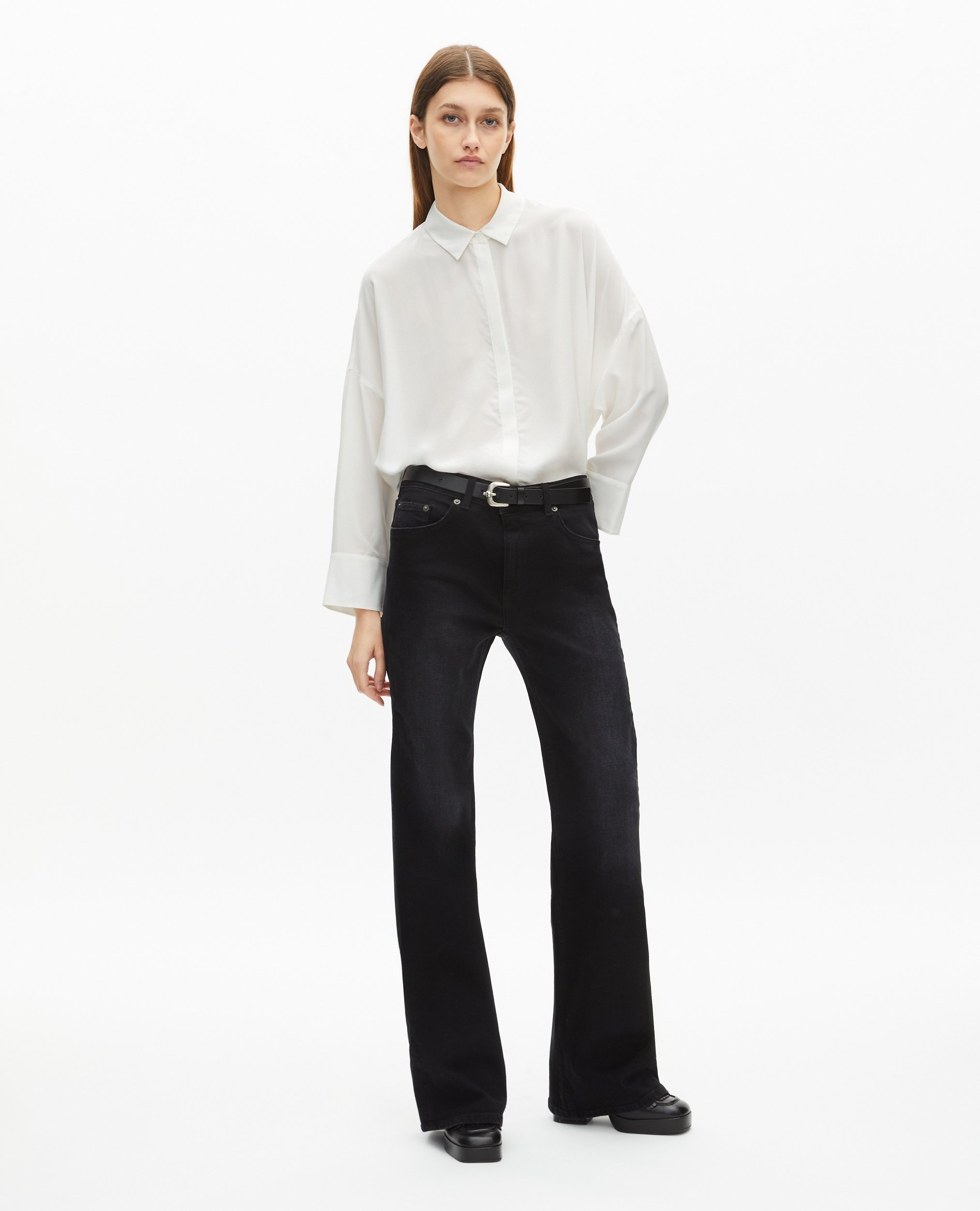 CHEMISE OVERSIZE EN SOIE LAVEE