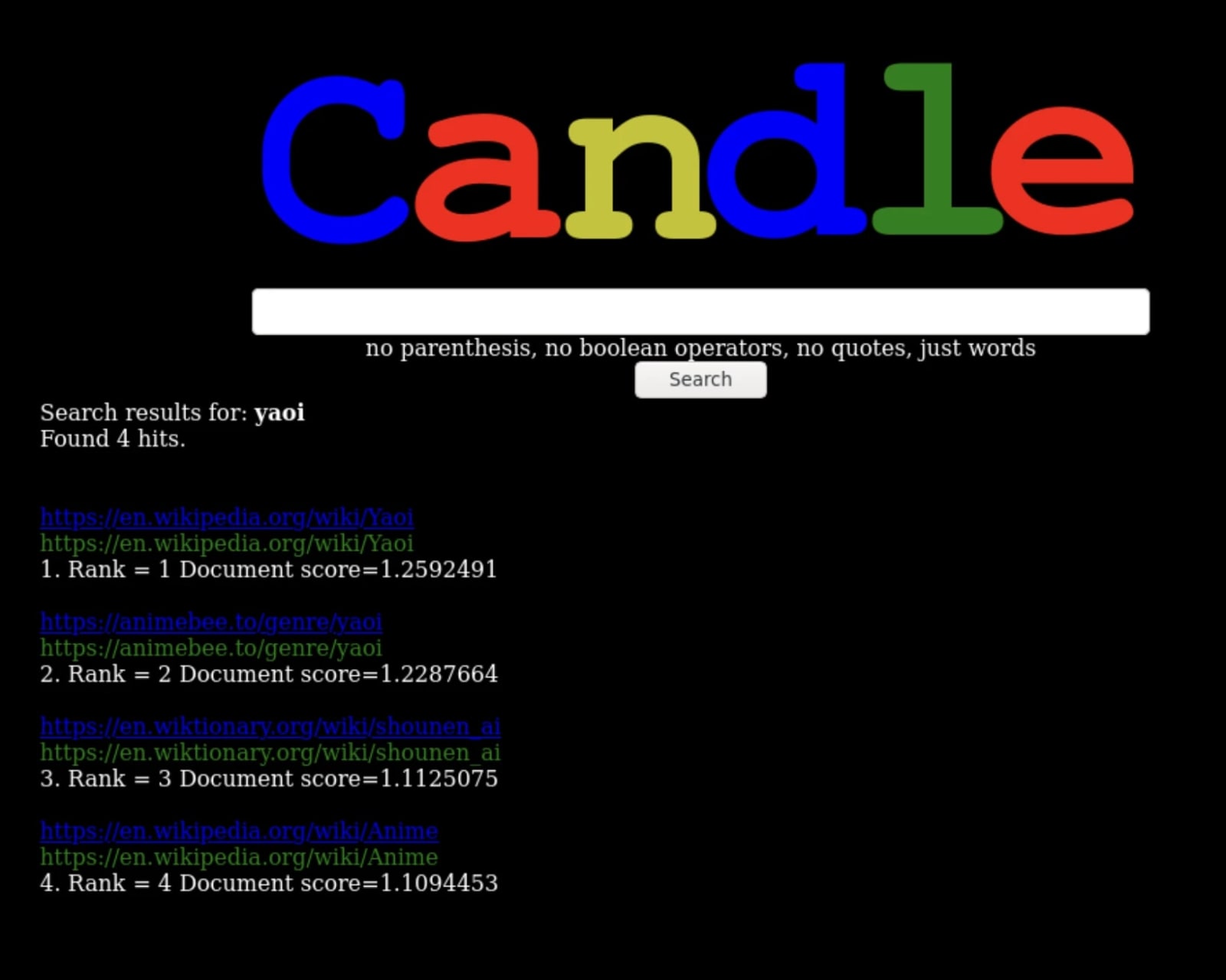 What Is Candle Search Engine? 