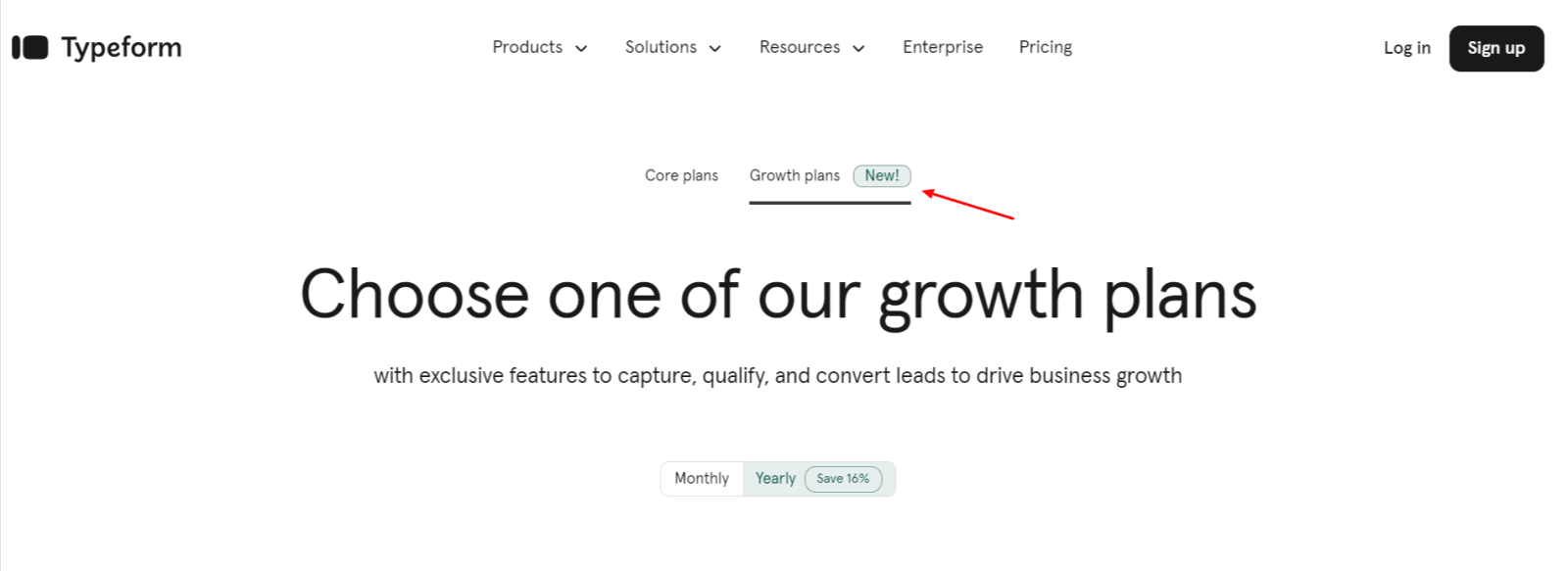 typeform pricing
