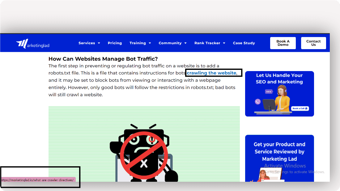 internal link example