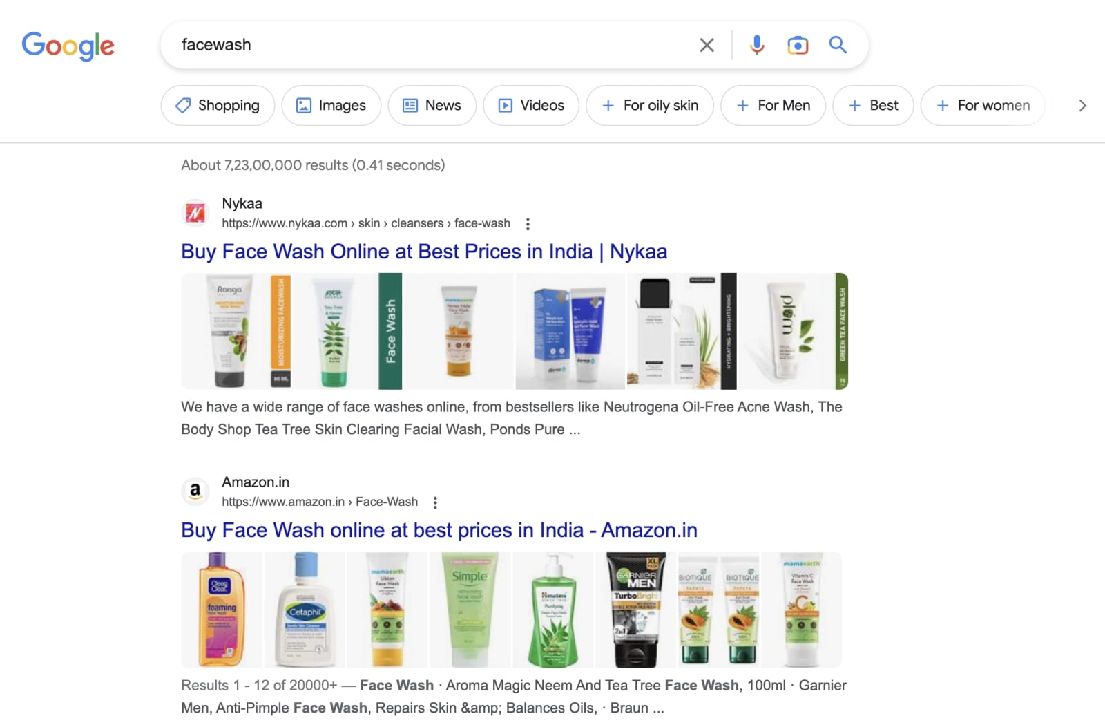 Google's Organic Result