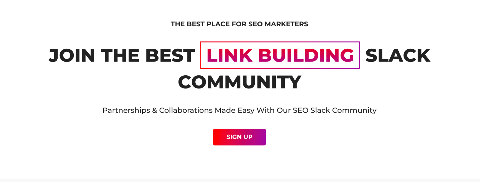 Link building Slack