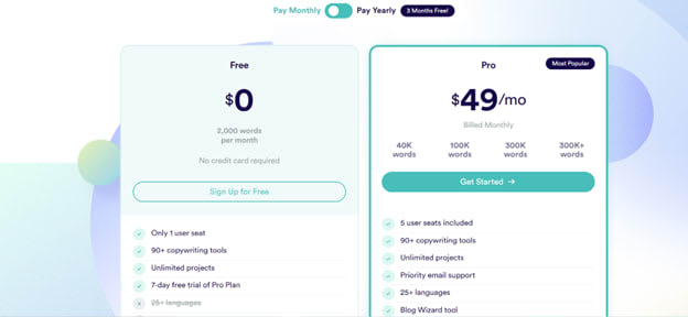Copy ai pricing 